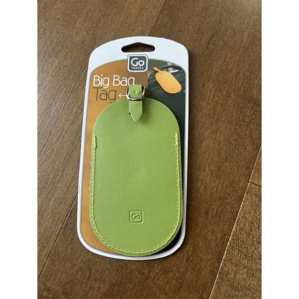 Go Travel Big Bag Tag Suitcase & Luggage ID Tag Bright Easy To See Green